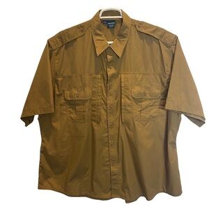 Propper men's size 3xl Tactical Dress Shirt short sleeve ripstop "Coyote" color